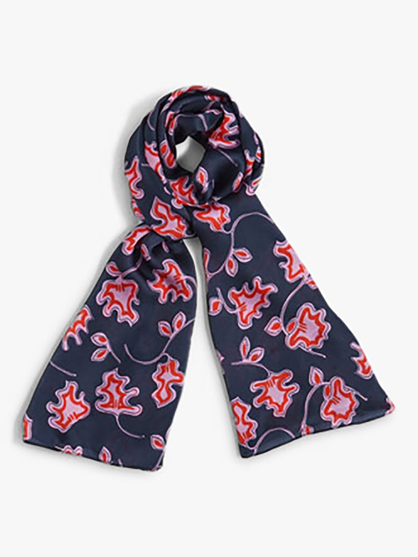 Jigsaw Leaves Print Scarf | Foxglove at John Lewis & Partners