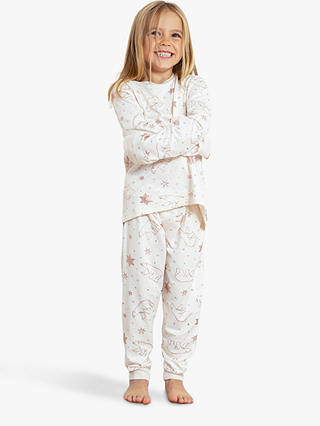 Chelsea Peers Girls' Polar Bear Pyjamas, Ivory