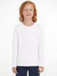 Tommy Hilfiger Kids' Basic Crew Neck Long Sleeve Top, White