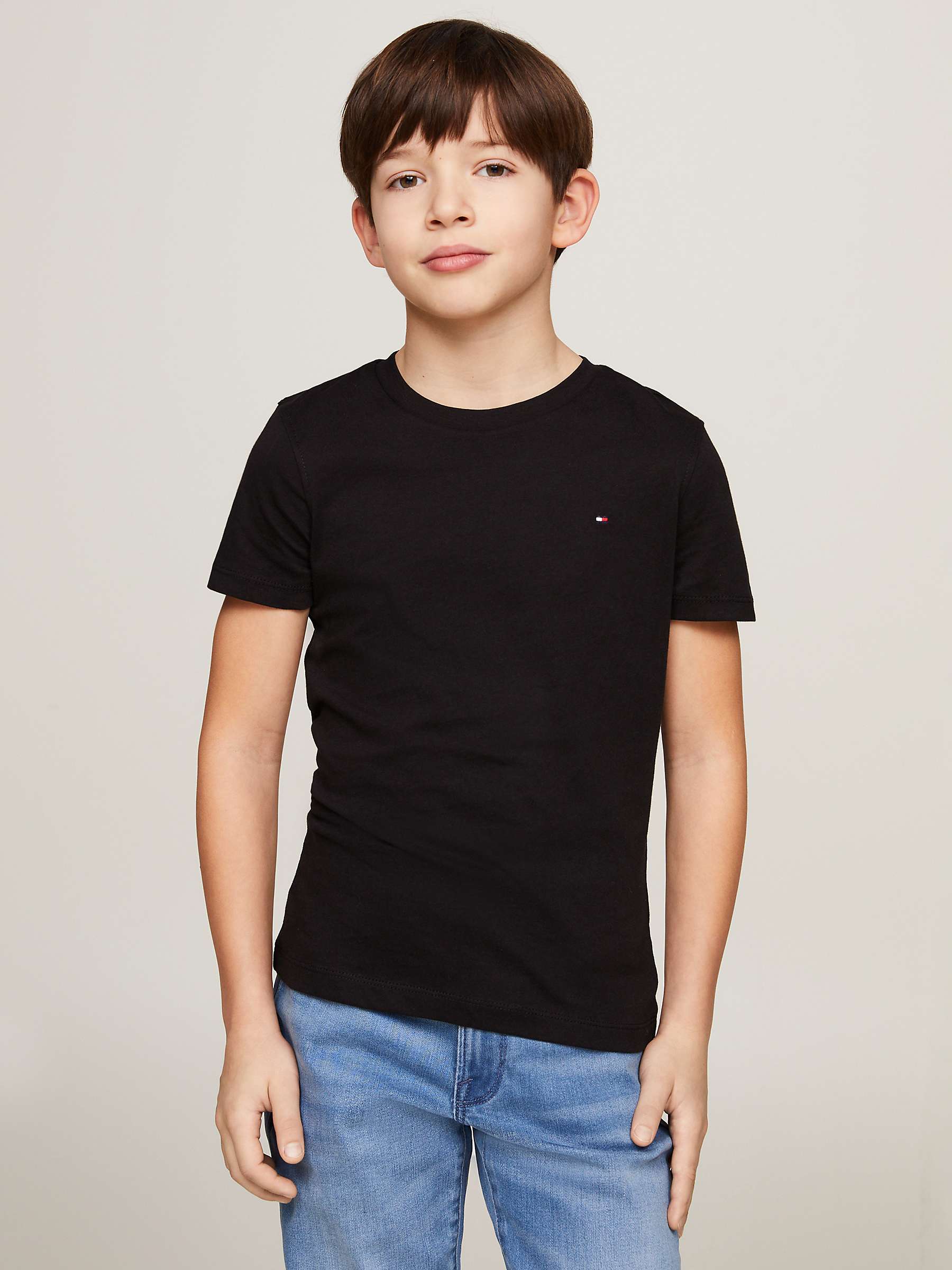 Buy Tommy Hilfiger Kids' Basic Crew Neck Short Sleeve Top Online at johnlewis.com