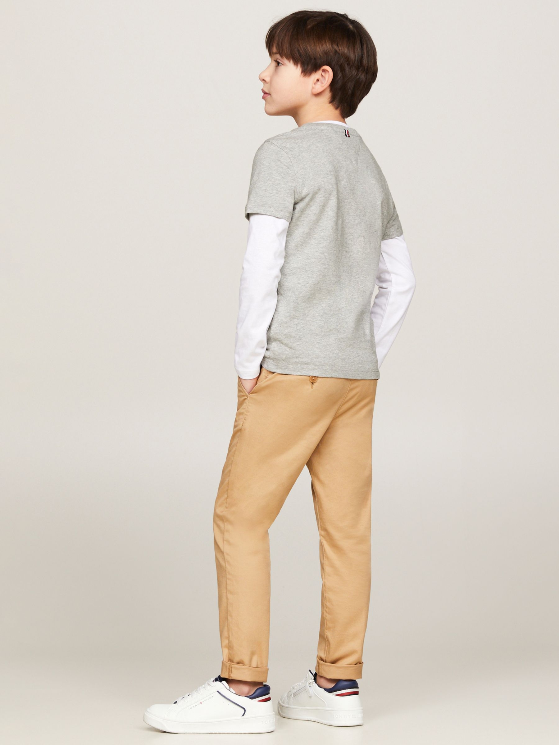 Buy Tommy Hilfiger Kids' Basic Crew Neck Short Sleeve Top Online at johnlewis.com