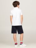 Tommy Hilfiger Kids' Organic Cotton Short Sleeve Polo Shirt, Bright White
