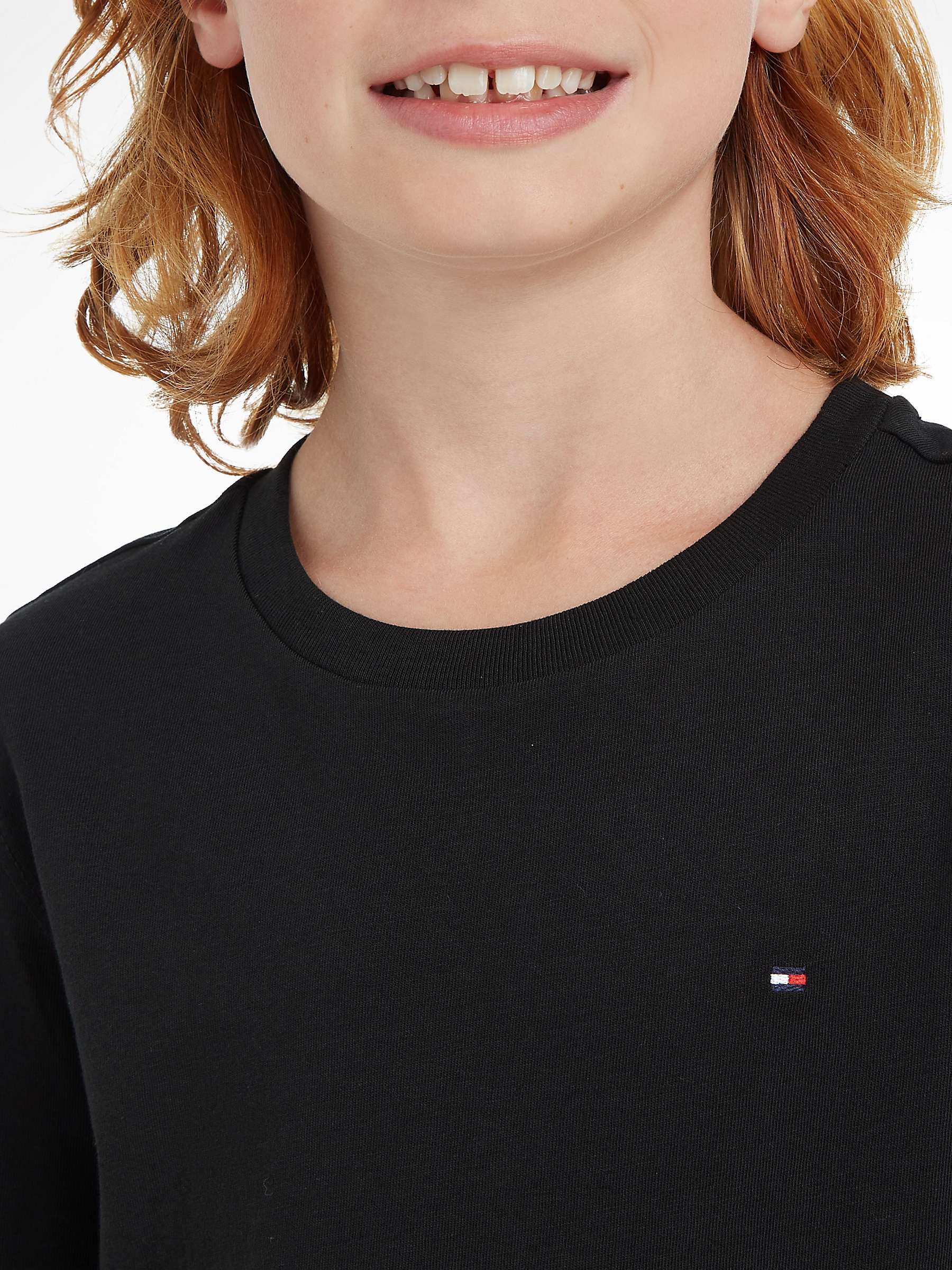 Buy Tommy Hilfiger Kids' Basic Crew Neck Long Sleeve Top Online at johnlewis.com