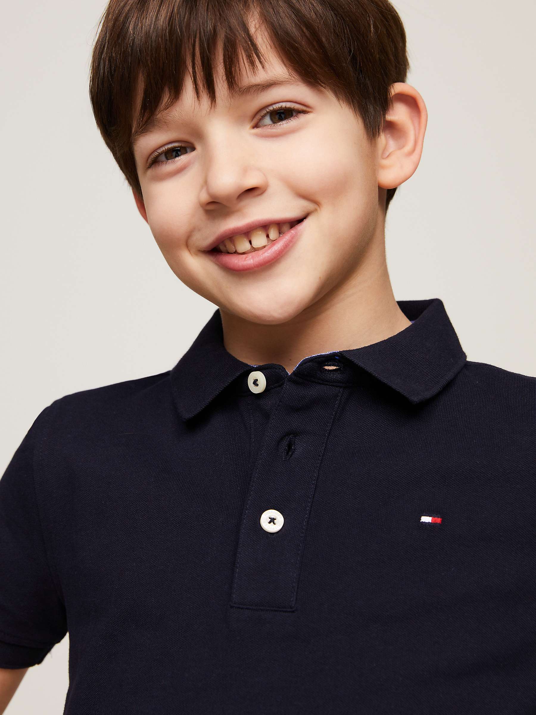 Buy Tommy Hilfiger Kids' Organic Cotton Short Sleeve Polo Shirt Online at johnlewis.com