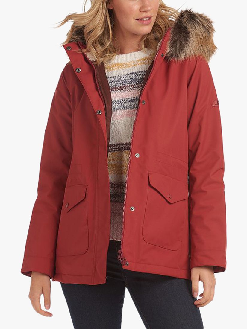 Barbour Bournemouth Waterproof Jacket, Burnt Red at John Lewis & Partners