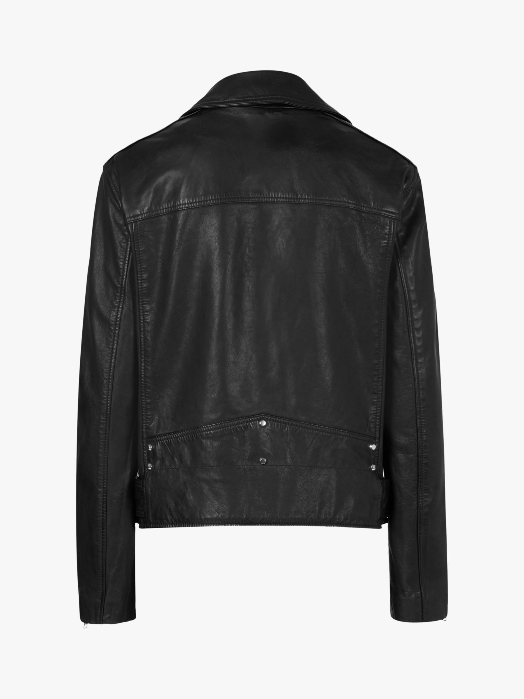 AllSaints Luna Leather Biker Jacket, Black