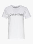 Calvin Klein Logo Cotton Pyjama T-Shirt, White