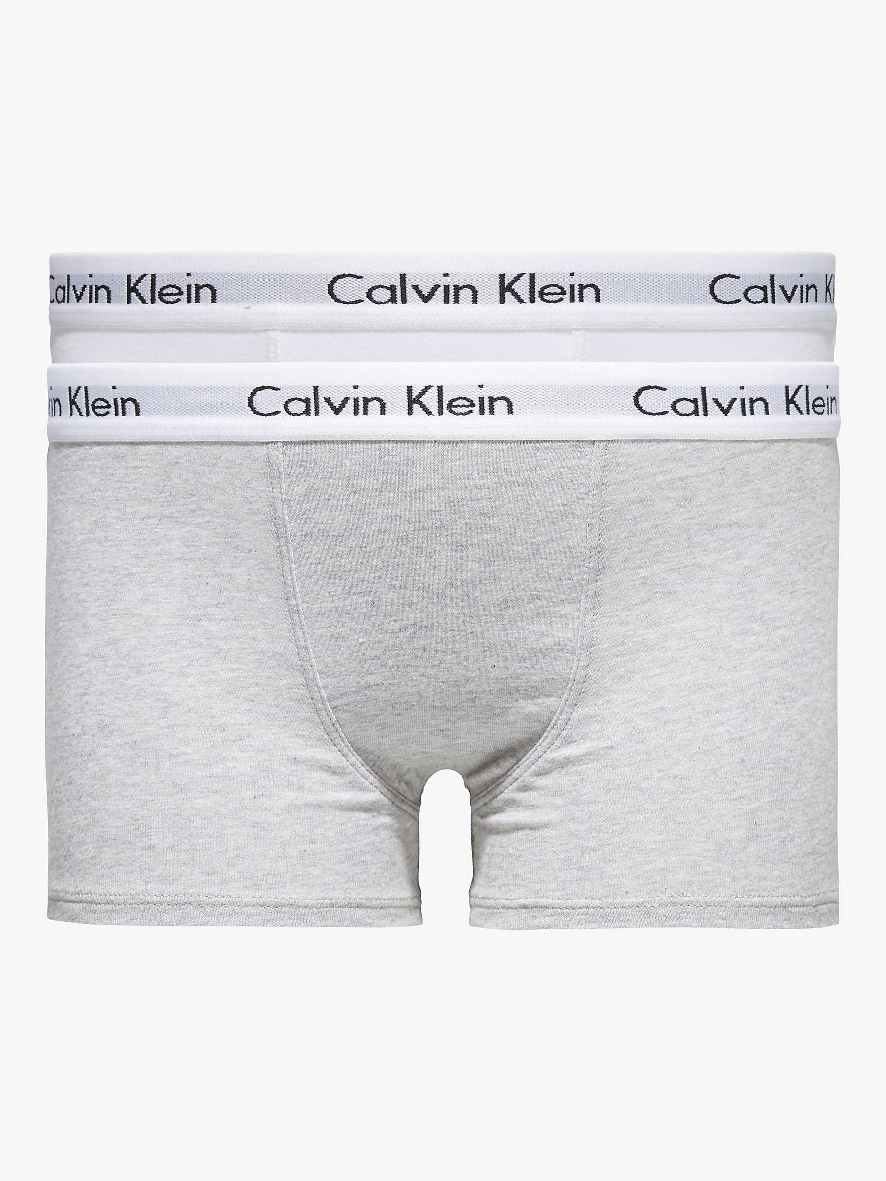Buy Calvin Klein Kids' Trunks, Pack of 2, Grey/White Online at johnlewis.com