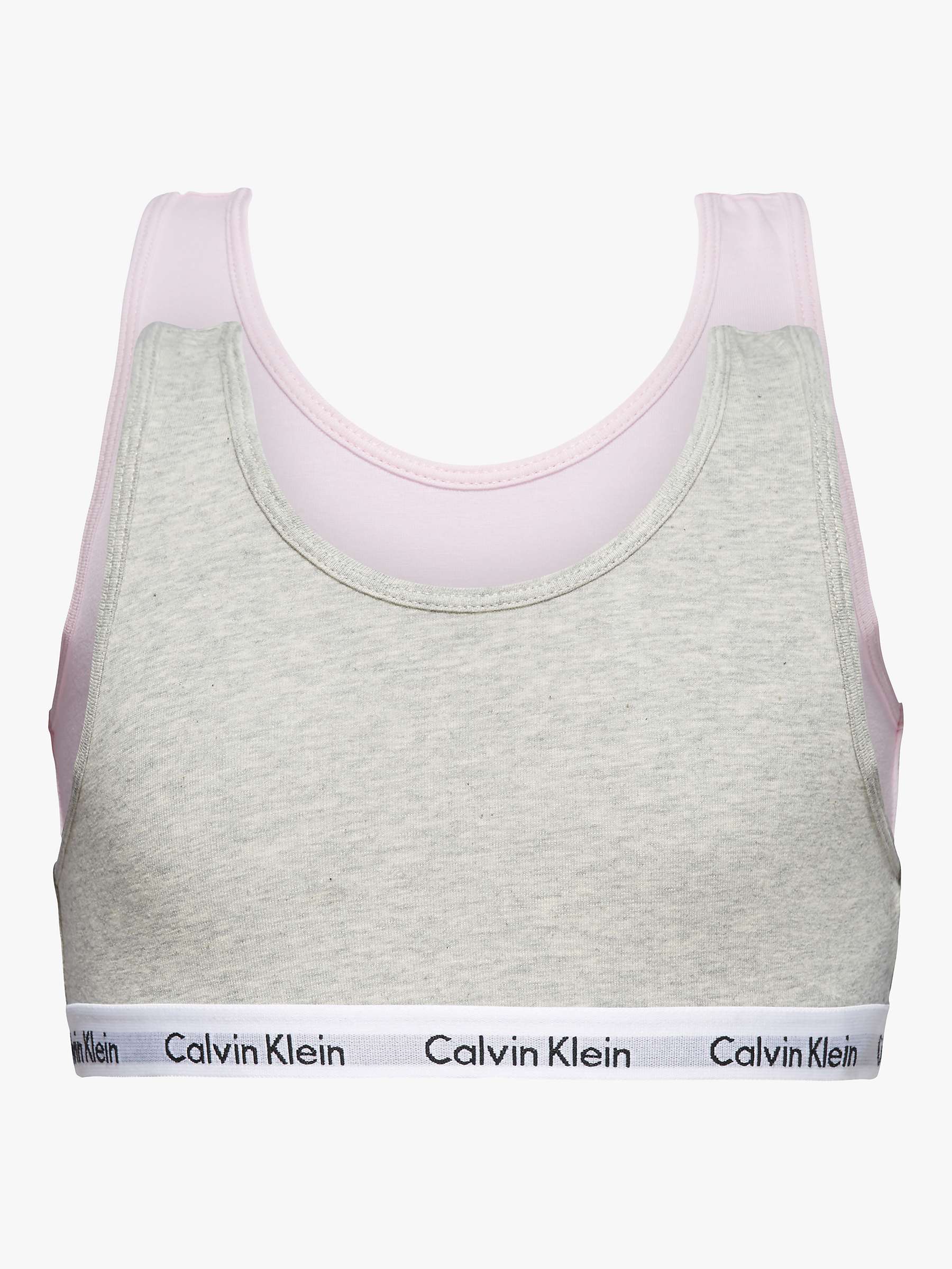 Buy Calvin Klein Kids' Bralette, Pack of 2, Grey Heather/Unique Online at johnlewis.com