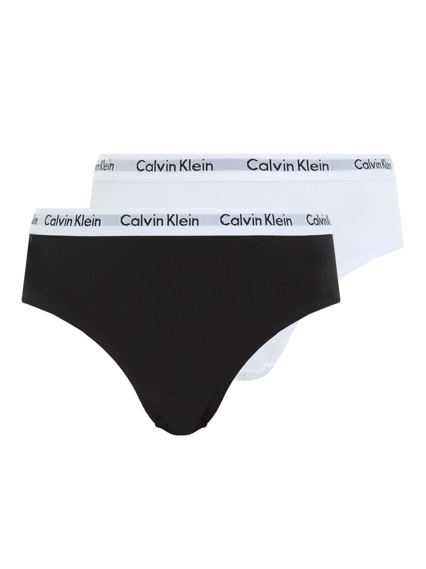 Calvin Klein Kids' Bikini Briefs, Pack of 2, Black/White at John Lewis &  Partners