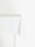 John Lewis Hem Stitch GOTS Organic Cotton Tablecloth, White