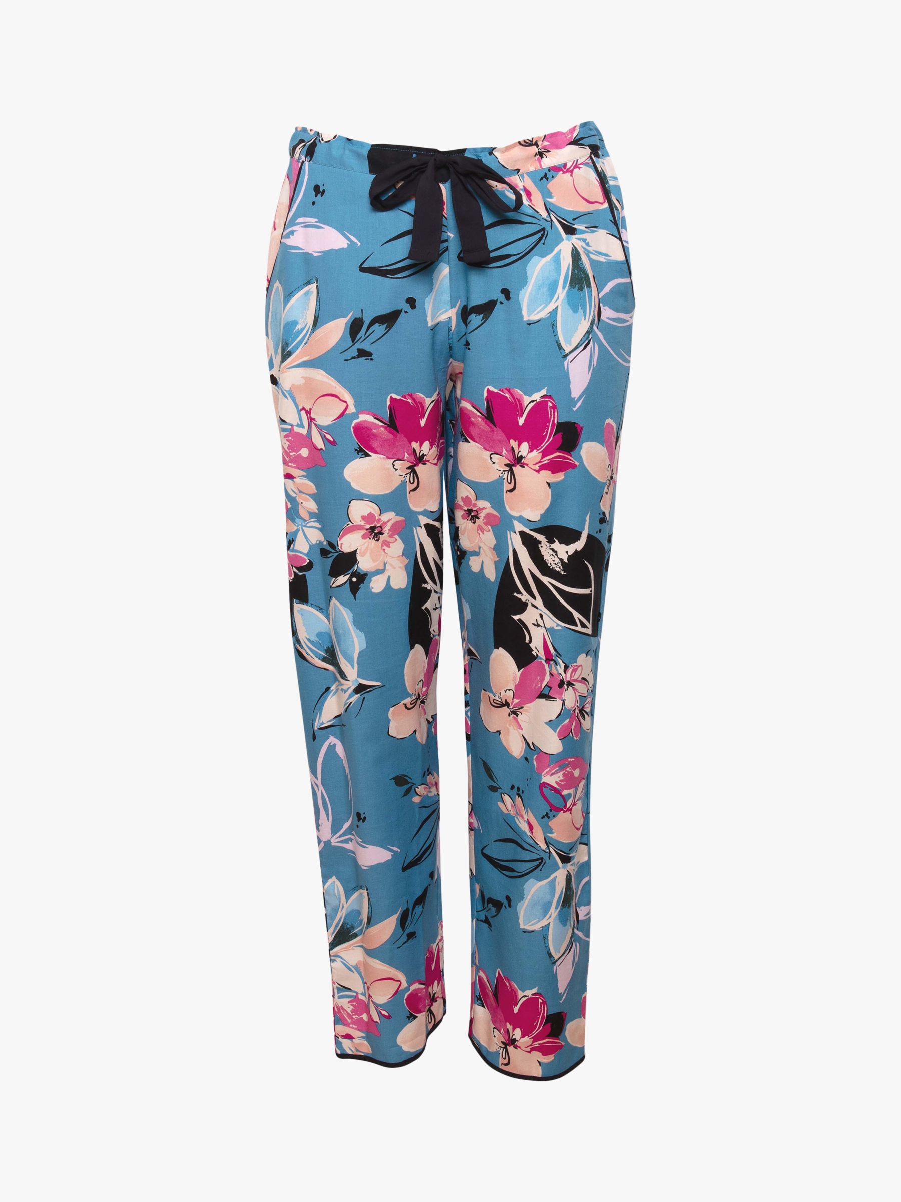 Cyberjammies Hannah Floral Print Pyjama Set, Blue/Multi