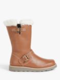 John Lewis Kids' Leia Shearling Lined Boots, Brown