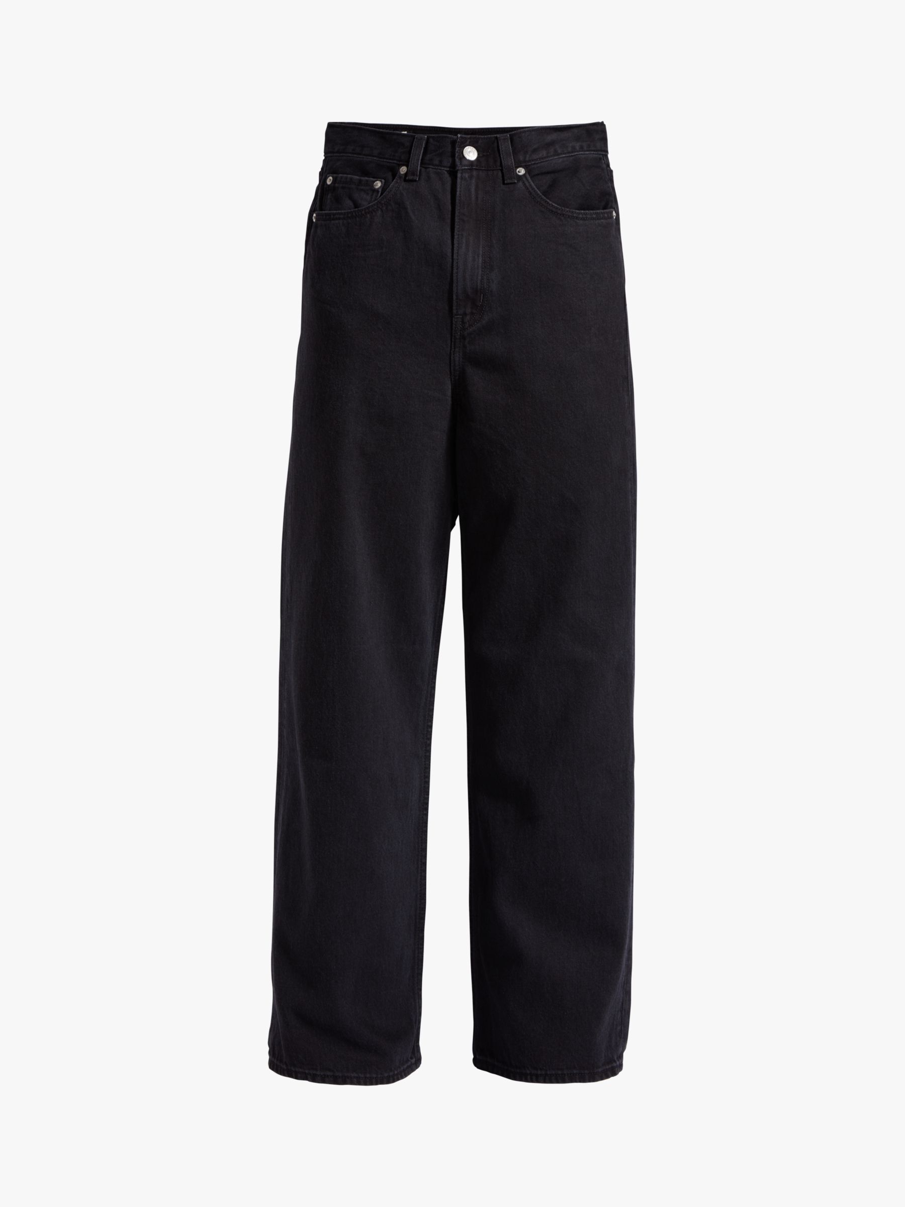 Levi's High Loose Jeans, Black at John Lewis & Partners