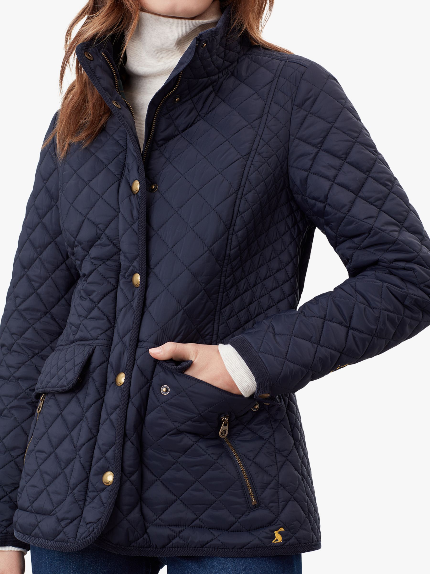 Joules Newdale Quilted Jacket, Marine Navy at John Lewis & Partners