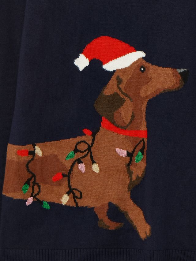 Dog print christmas outlet jumper