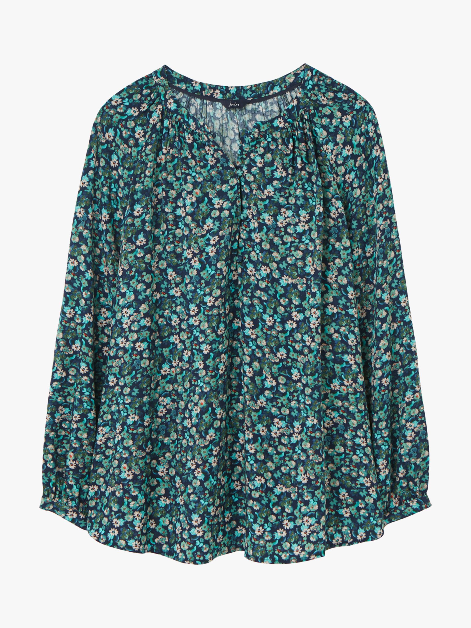 Joules Odette Floral Top, Navy Ditsy at John Lewis & Partners