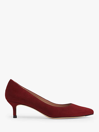 L.K.Bennett Audrey Pointed Toe Court Shoes, Dark Red