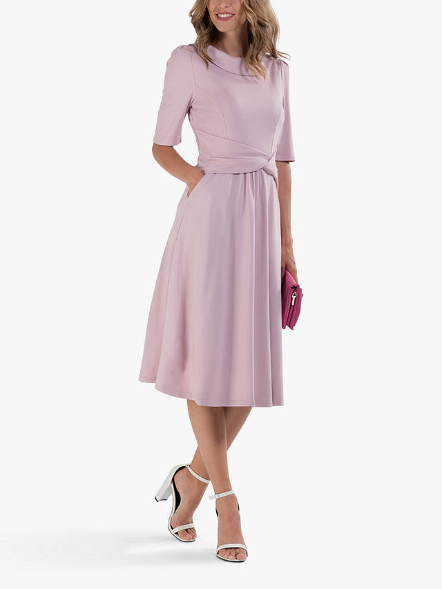 Jolie Moi Fold Over Fit and Flare Midi Dress, Heather at John Lewis ...