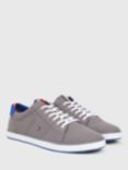 Tommy Hilfiger Canvas Lace-Up Trainers, Steel Grey