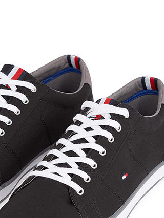 Tommy Hilfiger Canvas Lace-Up Trainers, Black