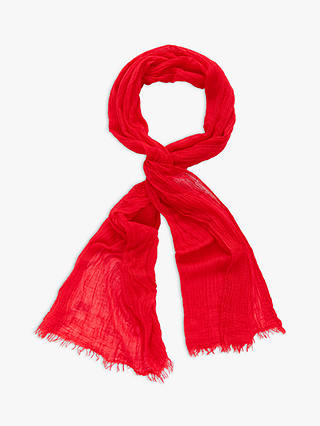White Stuff Skinny Recycled Polyester Scarf, Bright Red