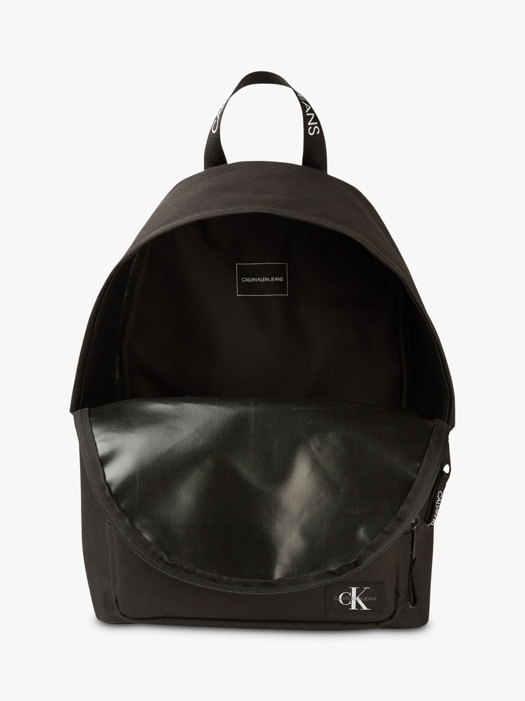 Calvin Klein Jeans Campus Backpack, Black at John Lewis & Partners
