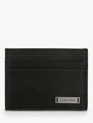 Calvin Klein Leather Card Holder, Black