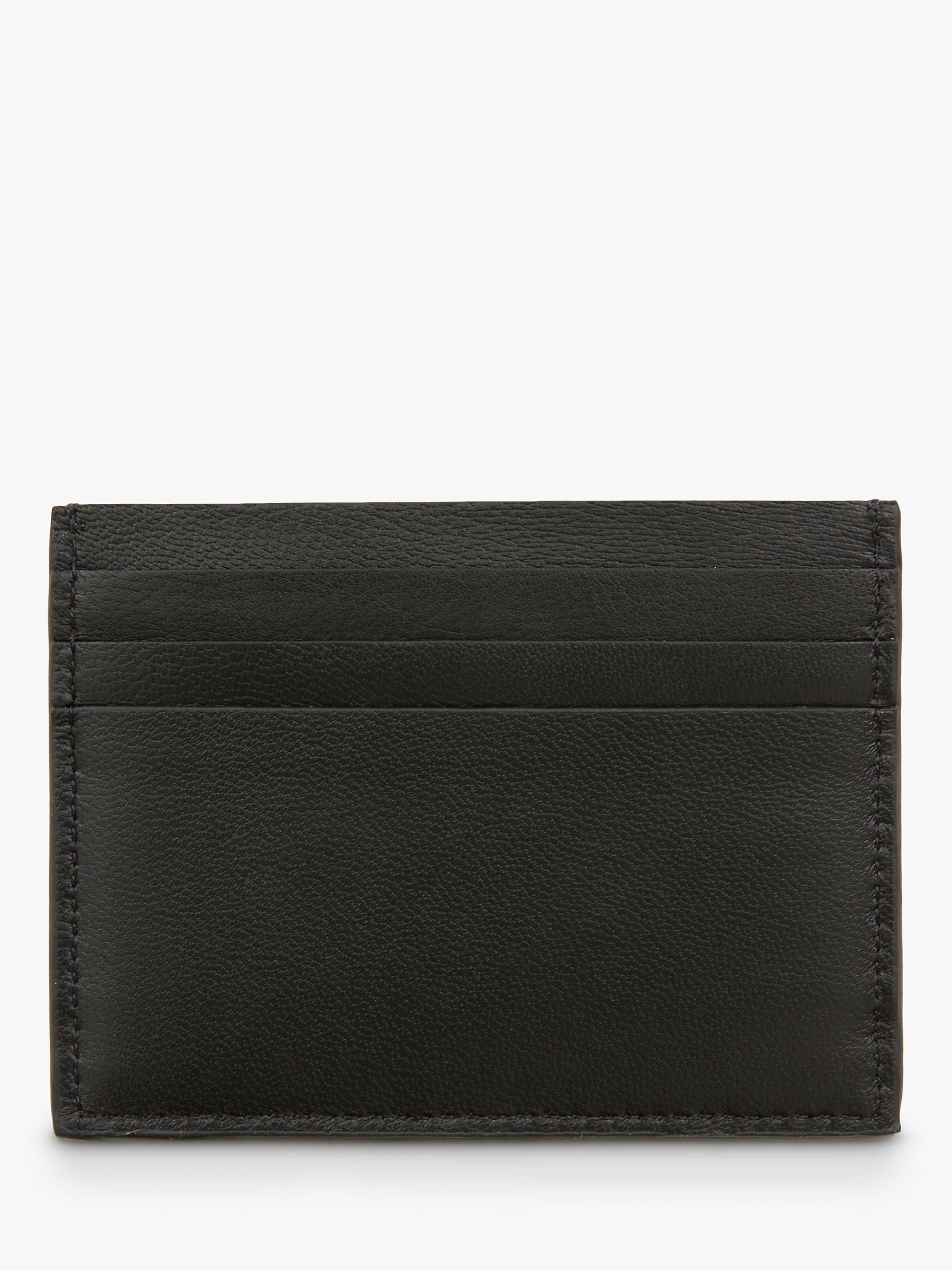 Calvin Klein Leather Card Holder, Black at John Lewis & Partners