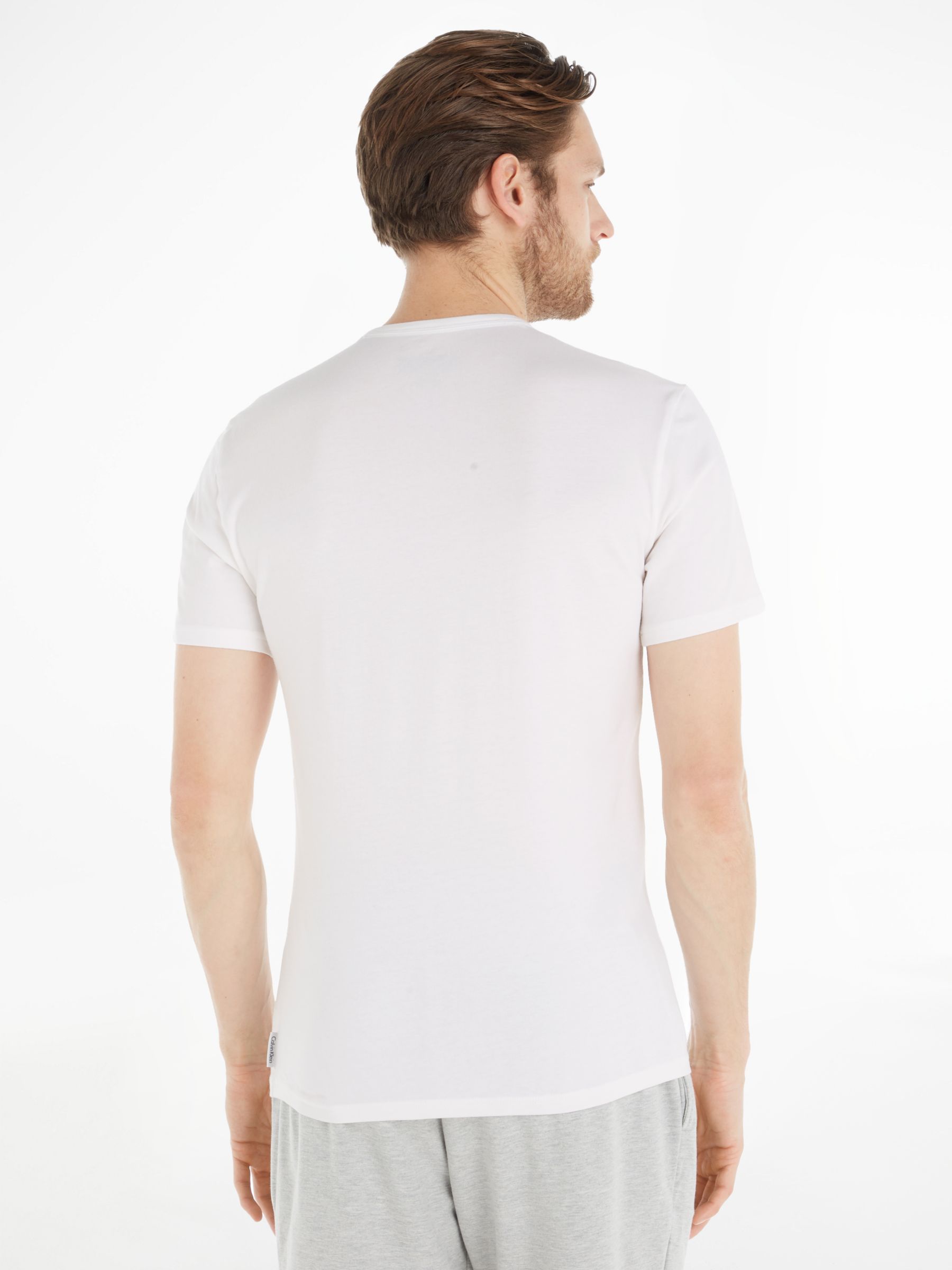 Calvin Klein Modern Cotton Stretch Lounge T-Shirt, Pack of 2, White at ...