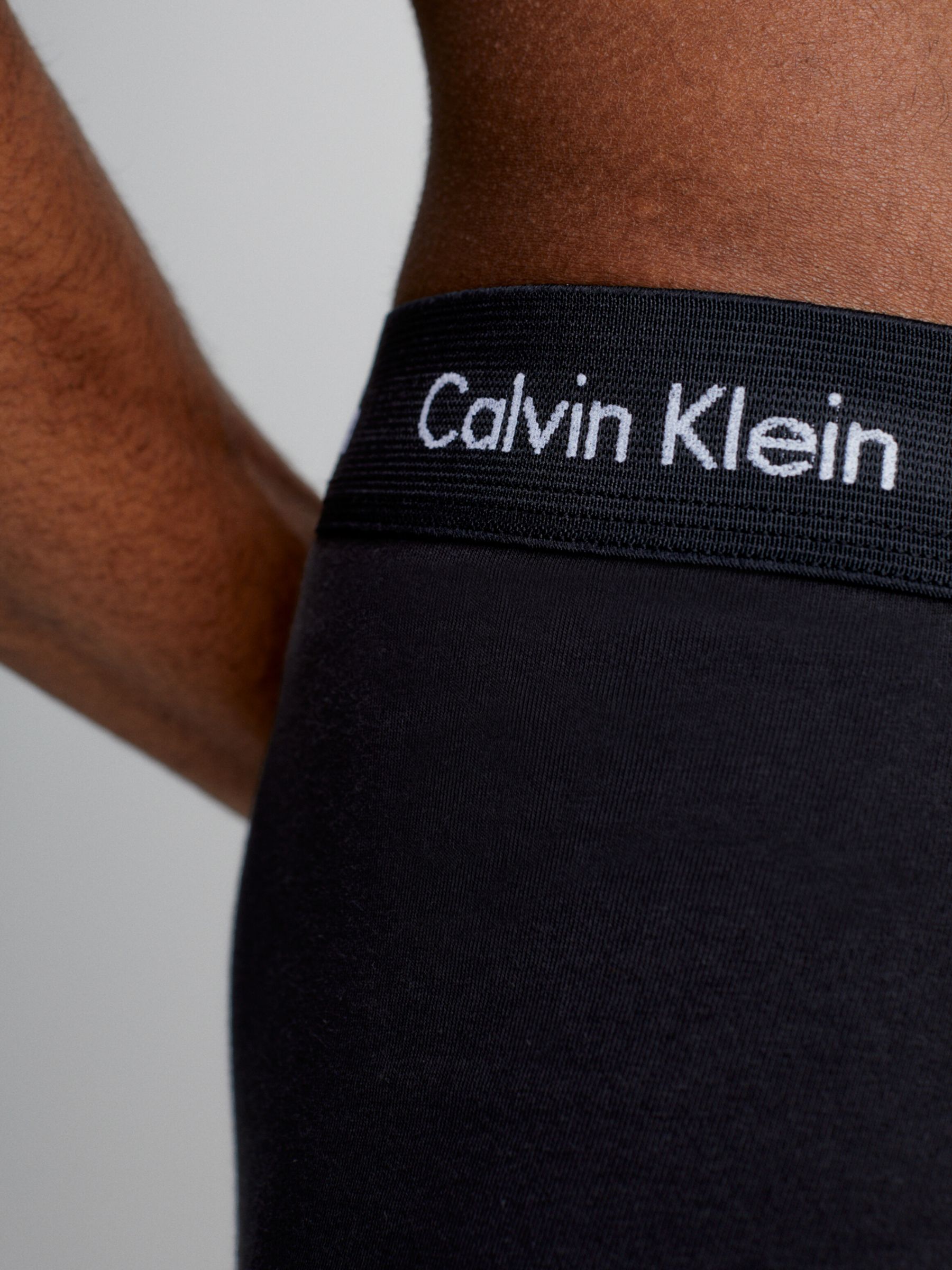 Calvin Klein Cotton Stretch Boxer Brief, Pack of 3, Black/Blue Shadow/Cobalt Water, S