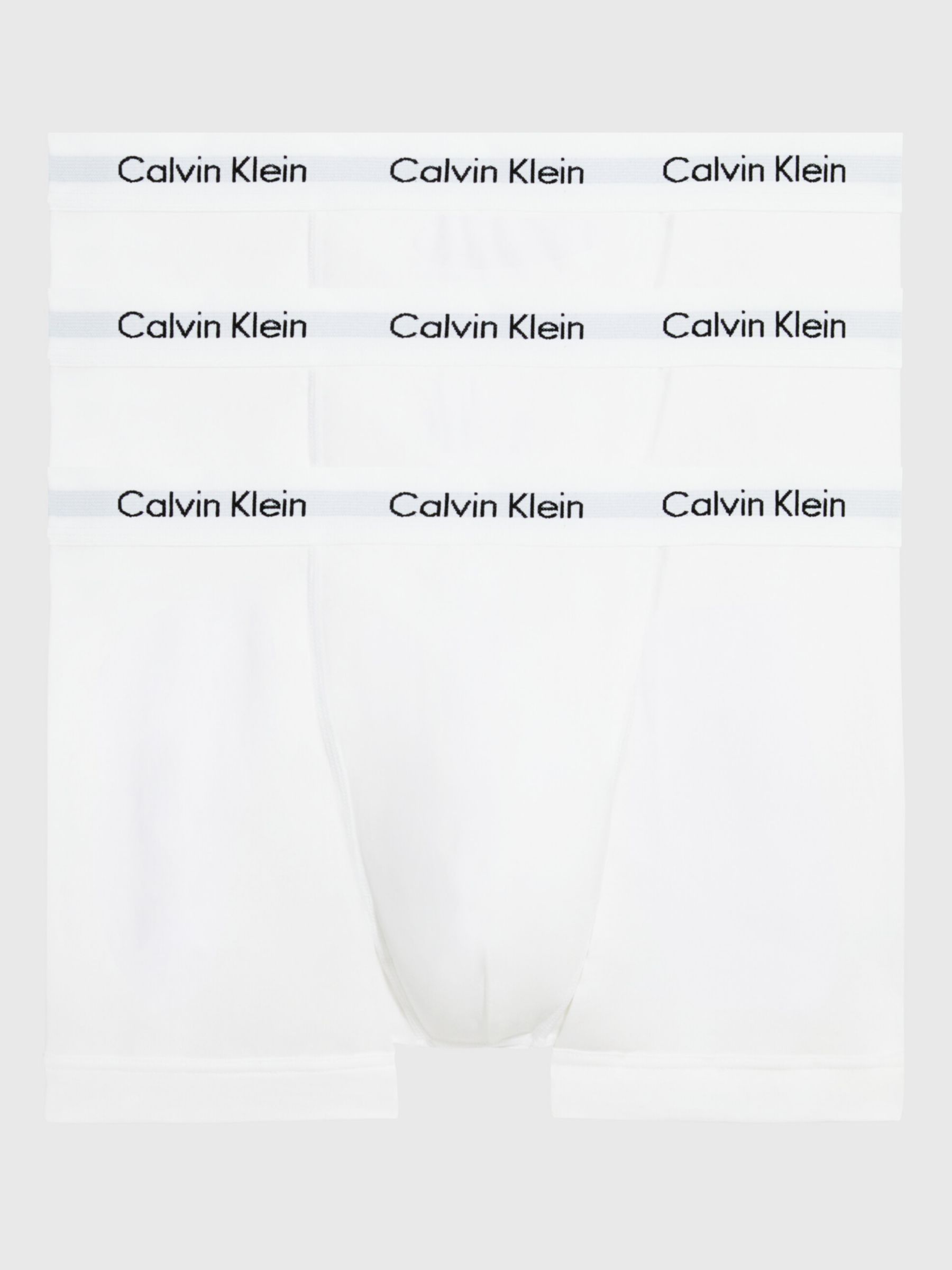 Calvin Klein Regular Cotton Stretch Trunks, Pack of 3, White, XS