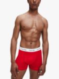 Calvin Klein Regular Cotton Stretch Trunks, Pack of 3, White/Red/Blue