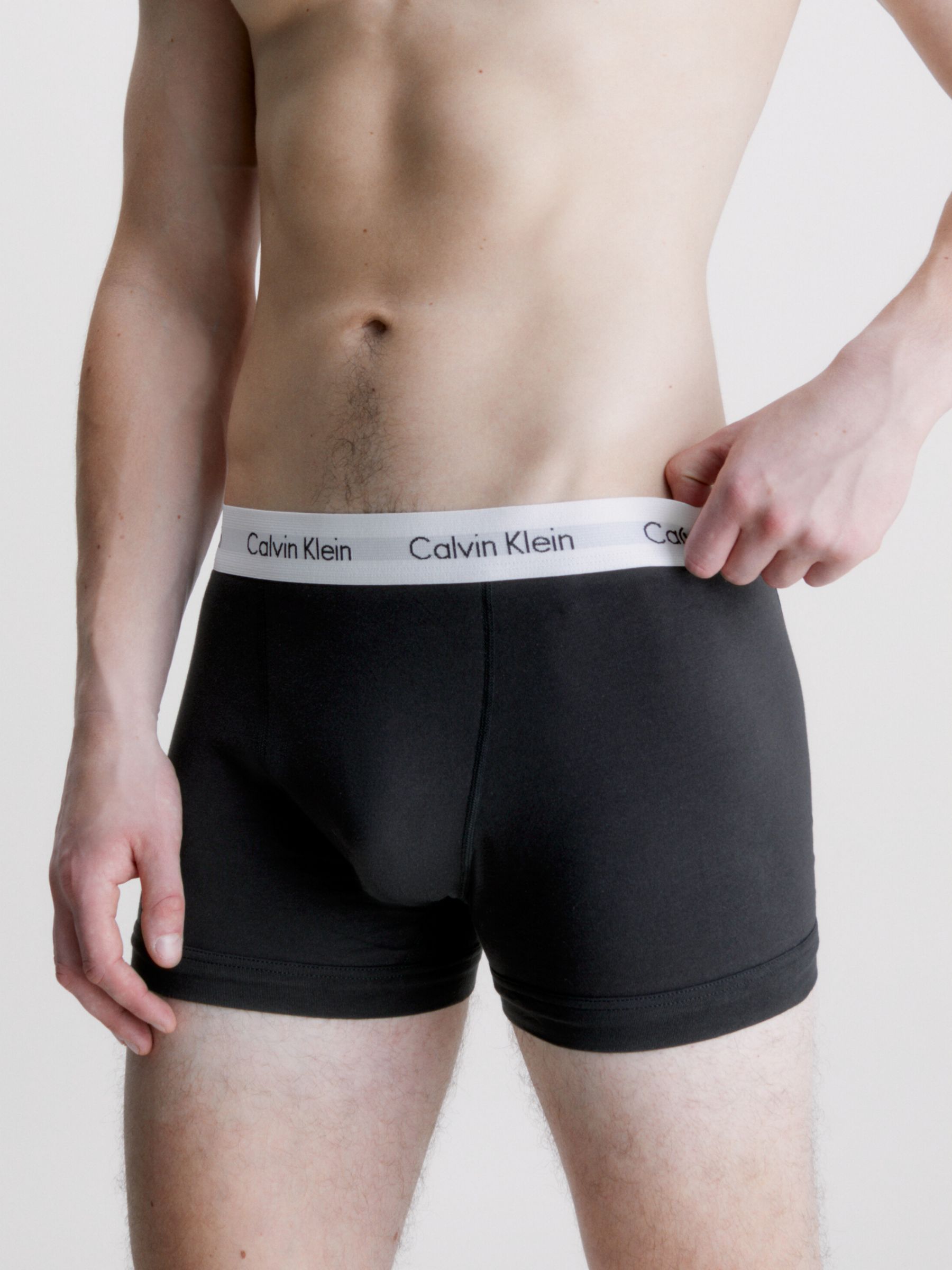 Calvin Klein Cotton Stretch Low Rise Trunk 3-Pack Grey/Oatmeal