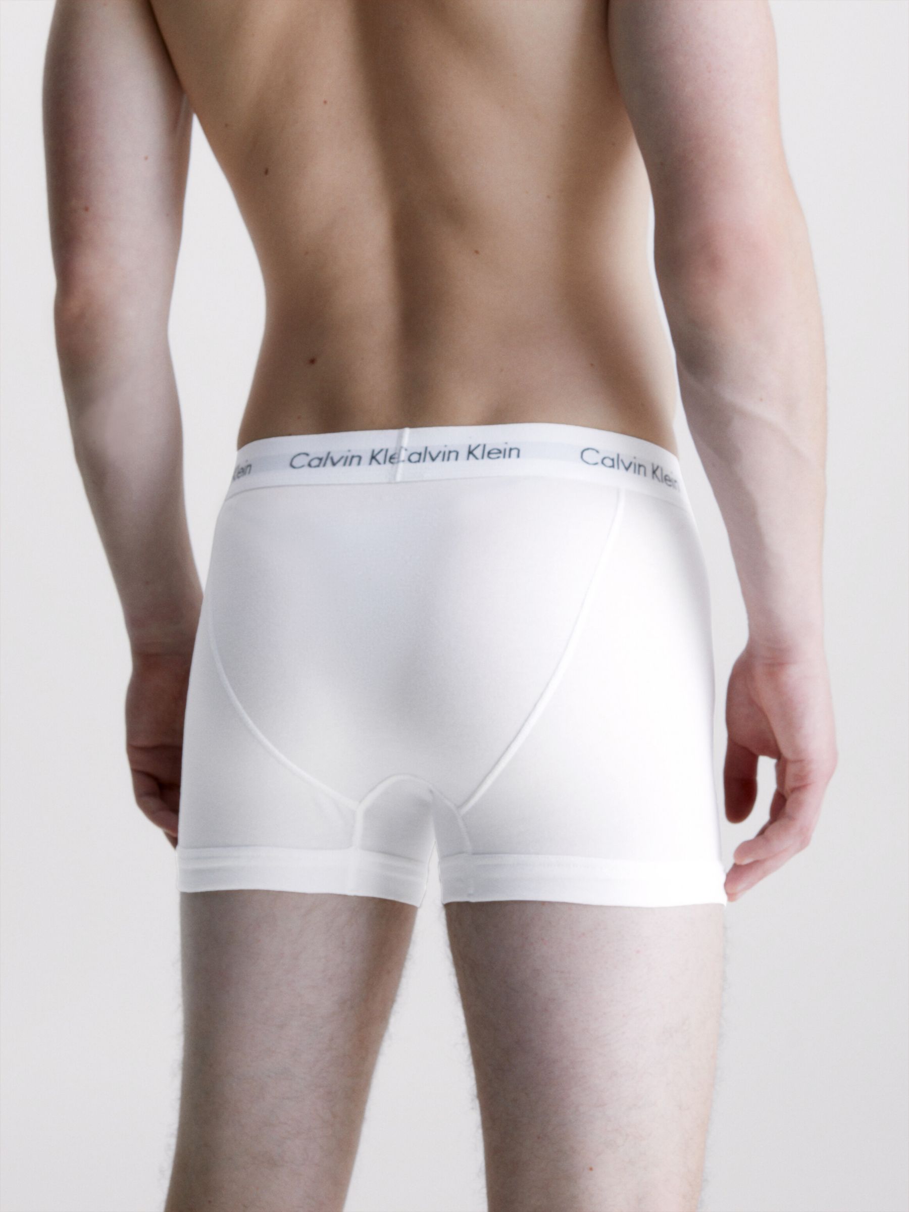 Calvin Klein Regular Cotton Stretch Trunks, Pack of 3, Black/White/Grey Heather, XS