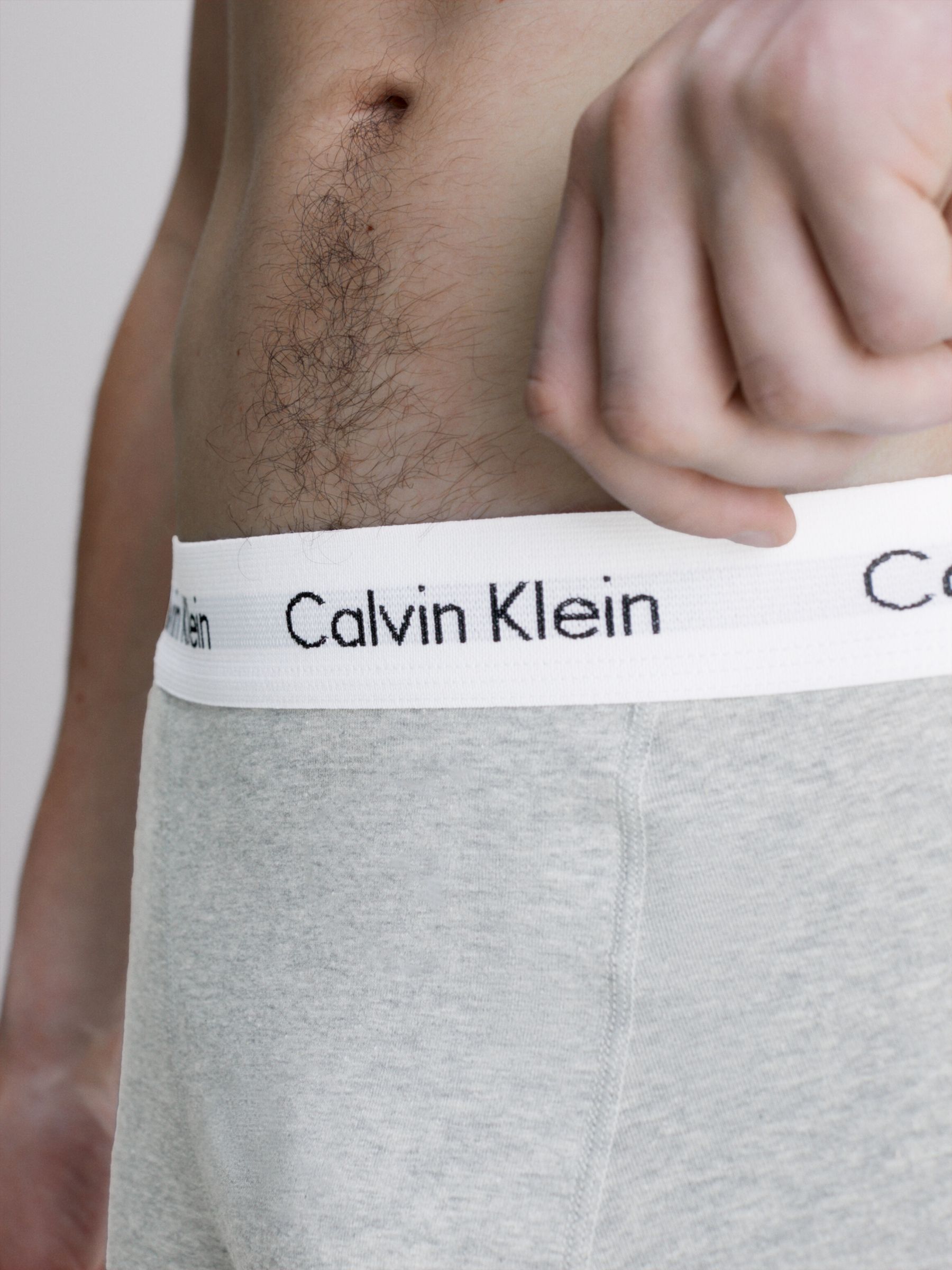 Is aan het huilen parallel Reageren Calvin Klein Regular Cotton Stretch Trunks, Pack of 3, Black/White/Grey  Heather at John Lewis & Partners