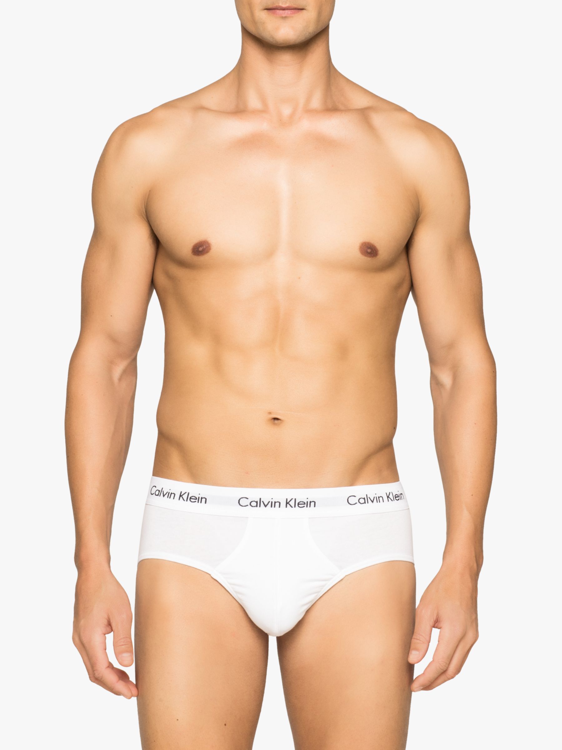 Calvin Klein Underwear Cotton Briefs, Pack of 3, White at John Lewis &  Partners