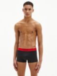 Calvin Klein Cotton Stretch Trunks, Pack of 2, Black/Red