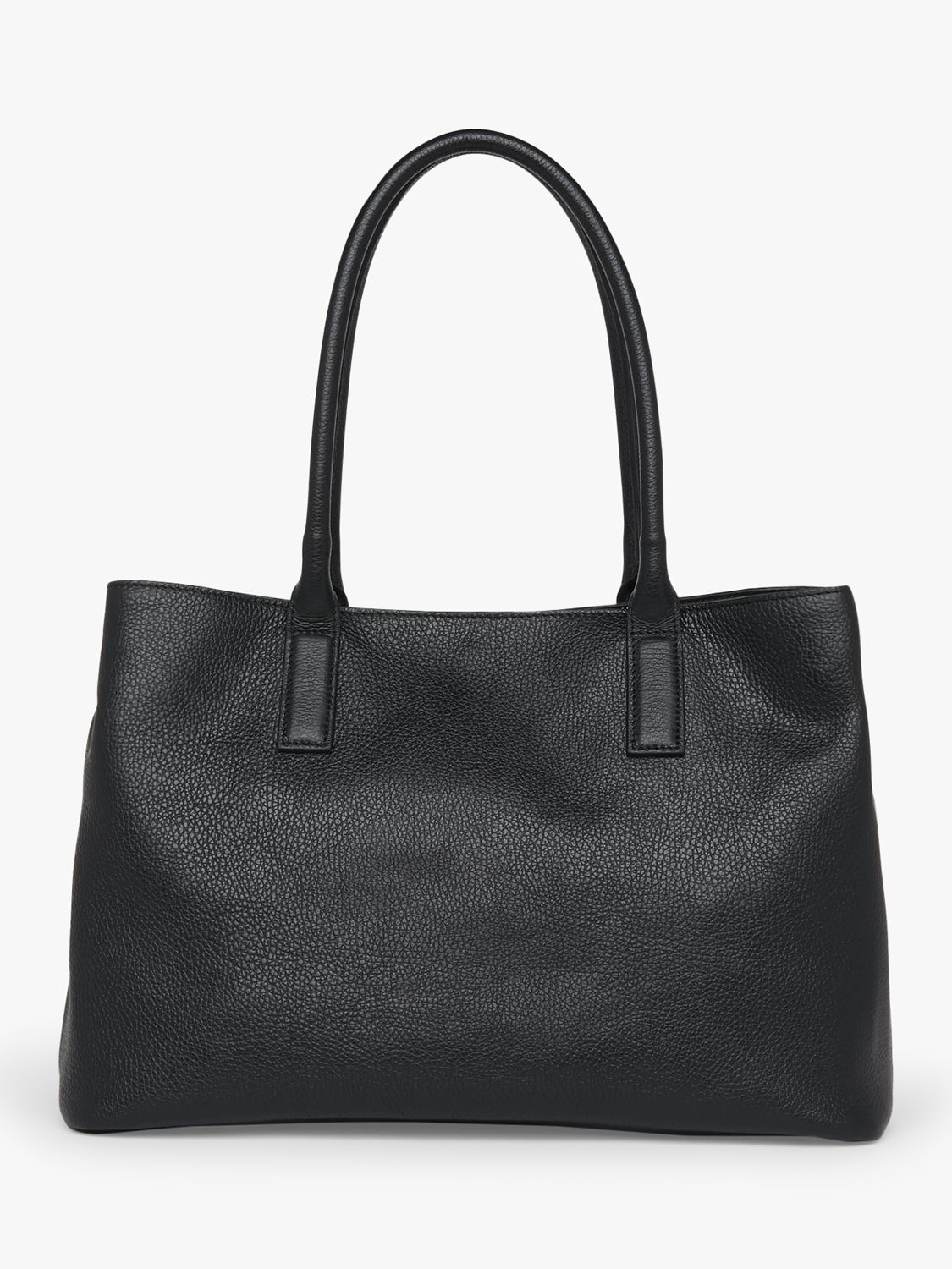 L.K.Bennett Lilian Leather Tote Bag, Black at John Lewis & Partners