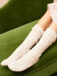 Brora Cashmere Bed Socks, Swan
