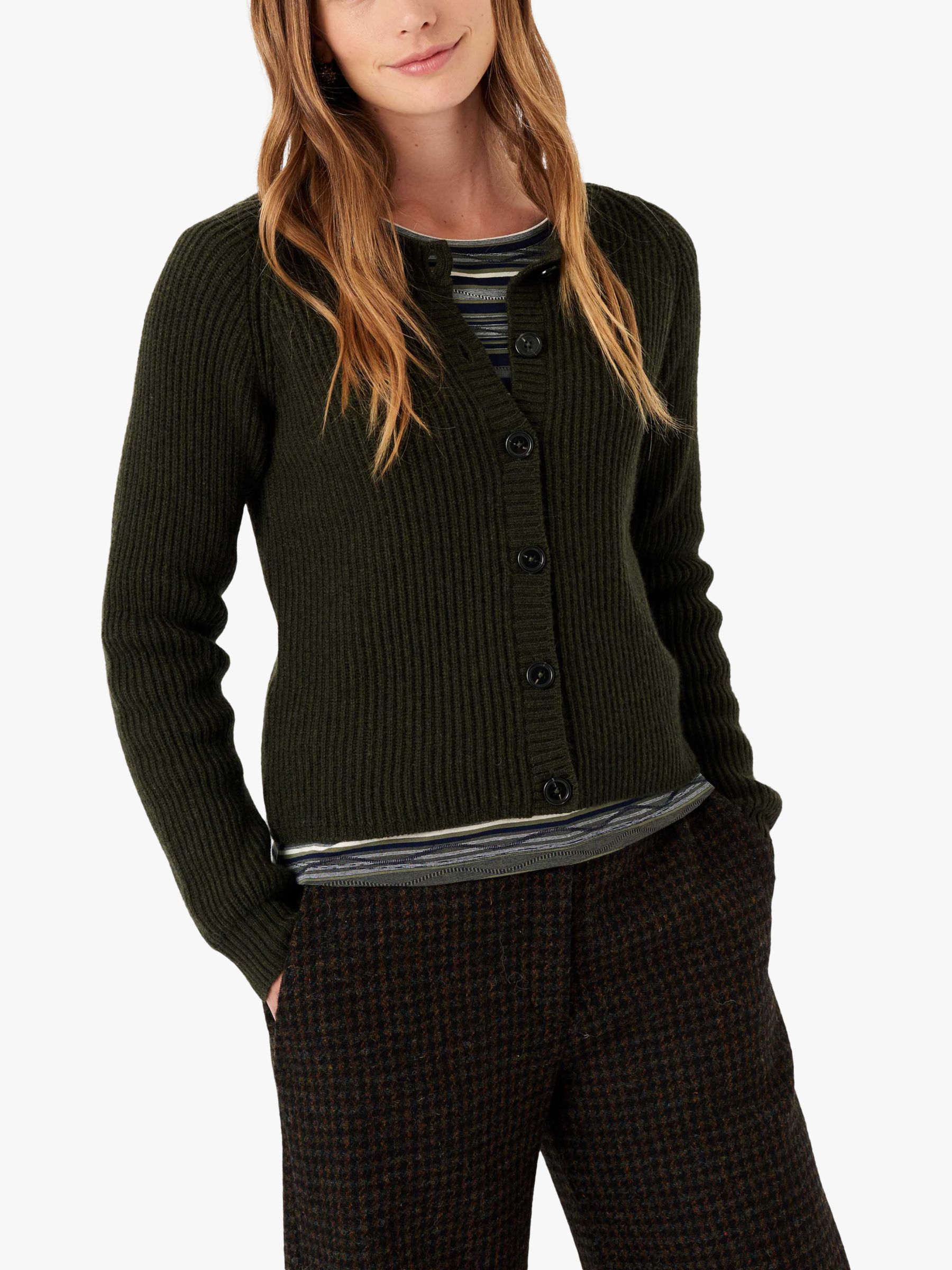  Brora  Cashmere Ribbed Cardigan  at John Lewis Partners