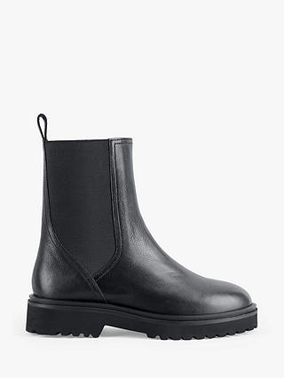 HUSH Nash Leather Chelsea Boots, Black