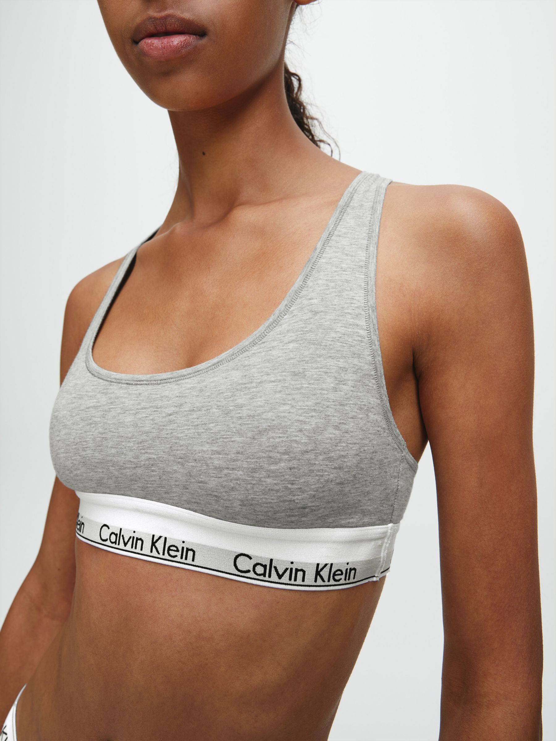 Buy Calvin Klein Modern Cotton Bralette Grey Heather