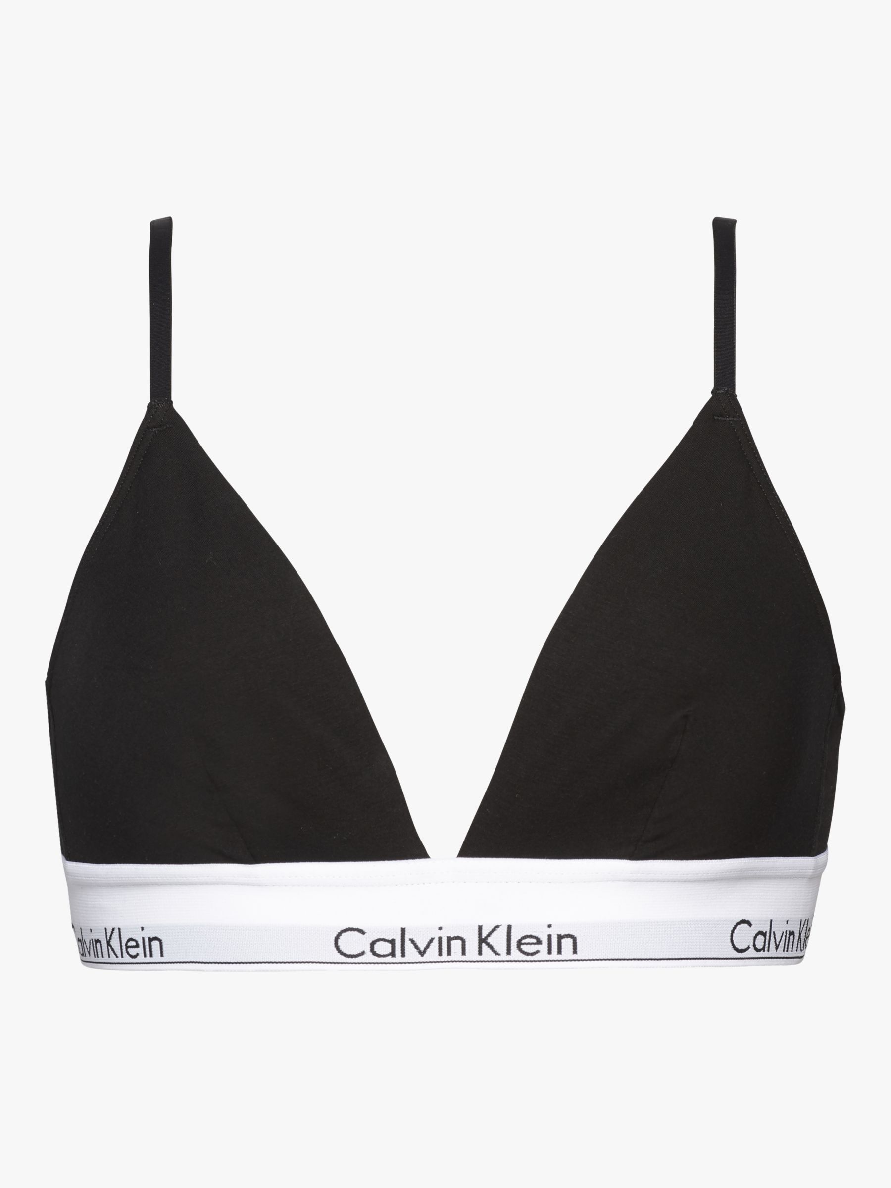 Calvin Klein Flirty Lightly Lined Balcony Bra, Black at John Lewis