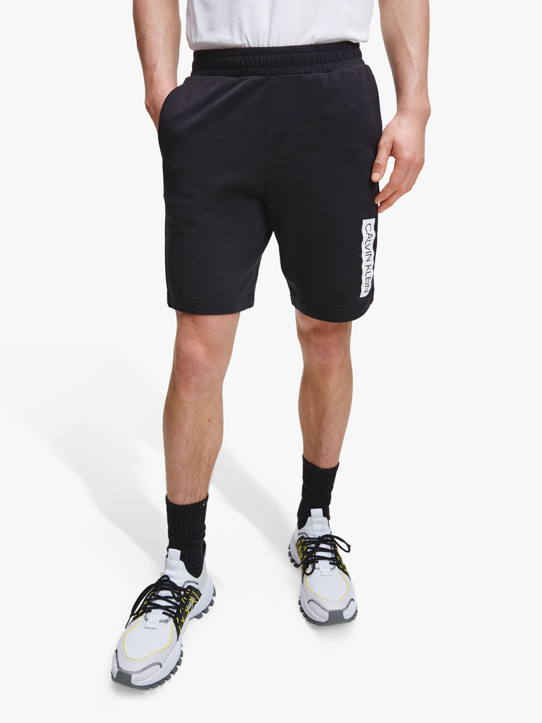 Calvin Klein Performance Cotton Knit Short, CK Black/Bright White at ...