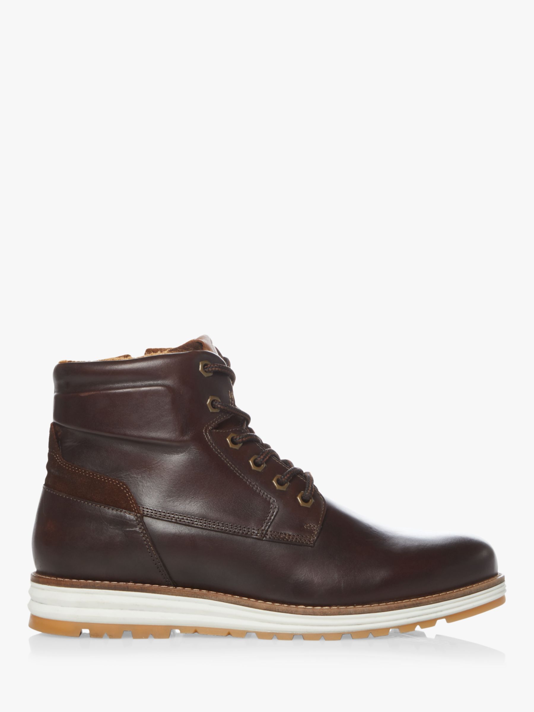 Dune Catchy Casual Wedge Hiker Boots, Brown at John Lewis & Partners