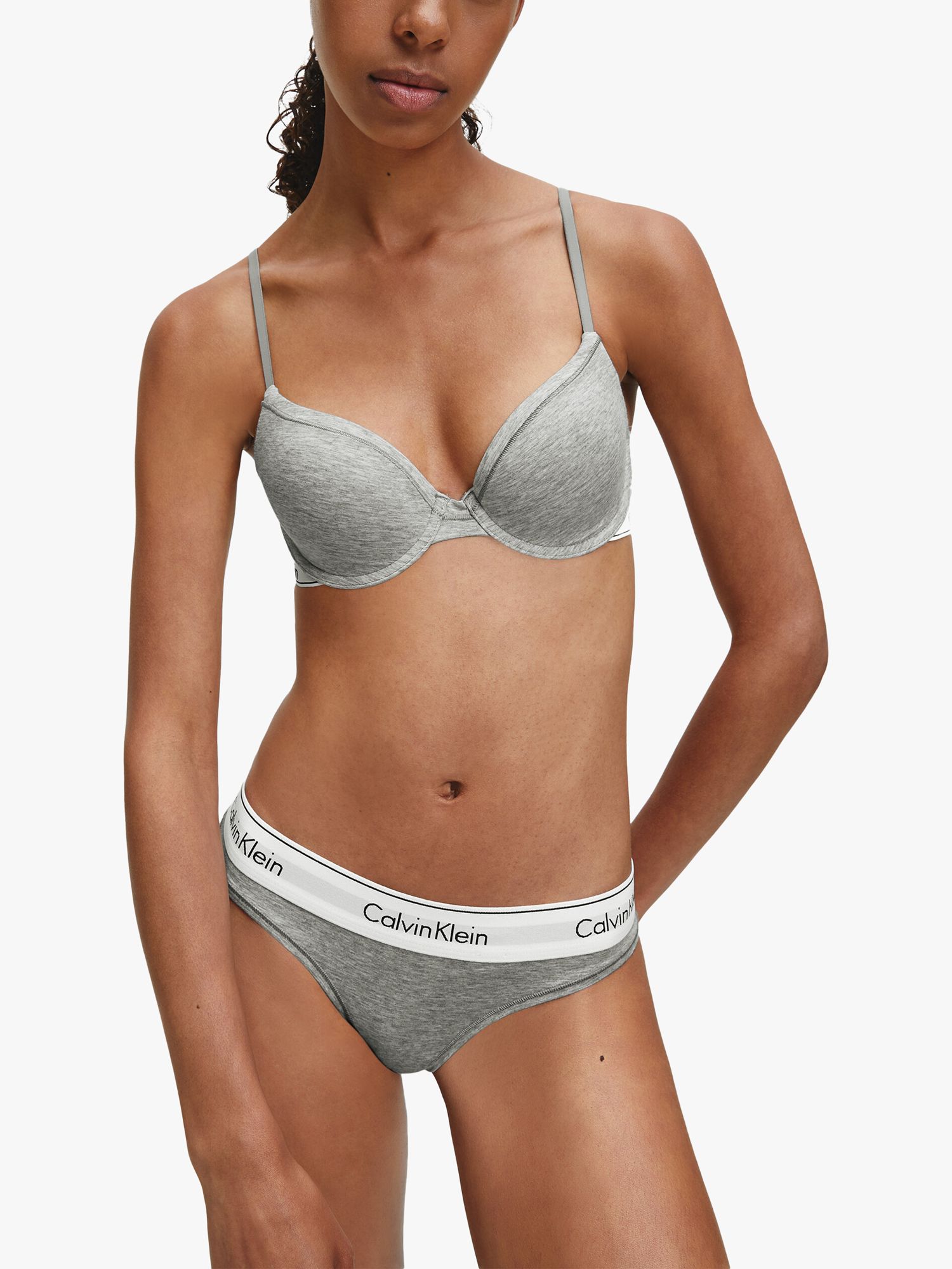 Grey Calvin Klein Underwear Box Logo Thong