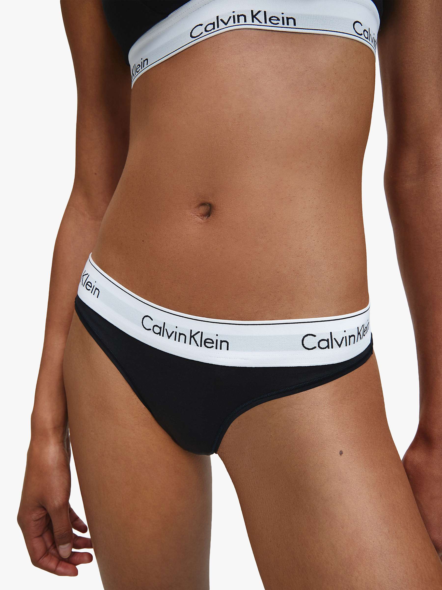 Buy Calvin Klein Modern Cotton Thong Online at johnlewis.com