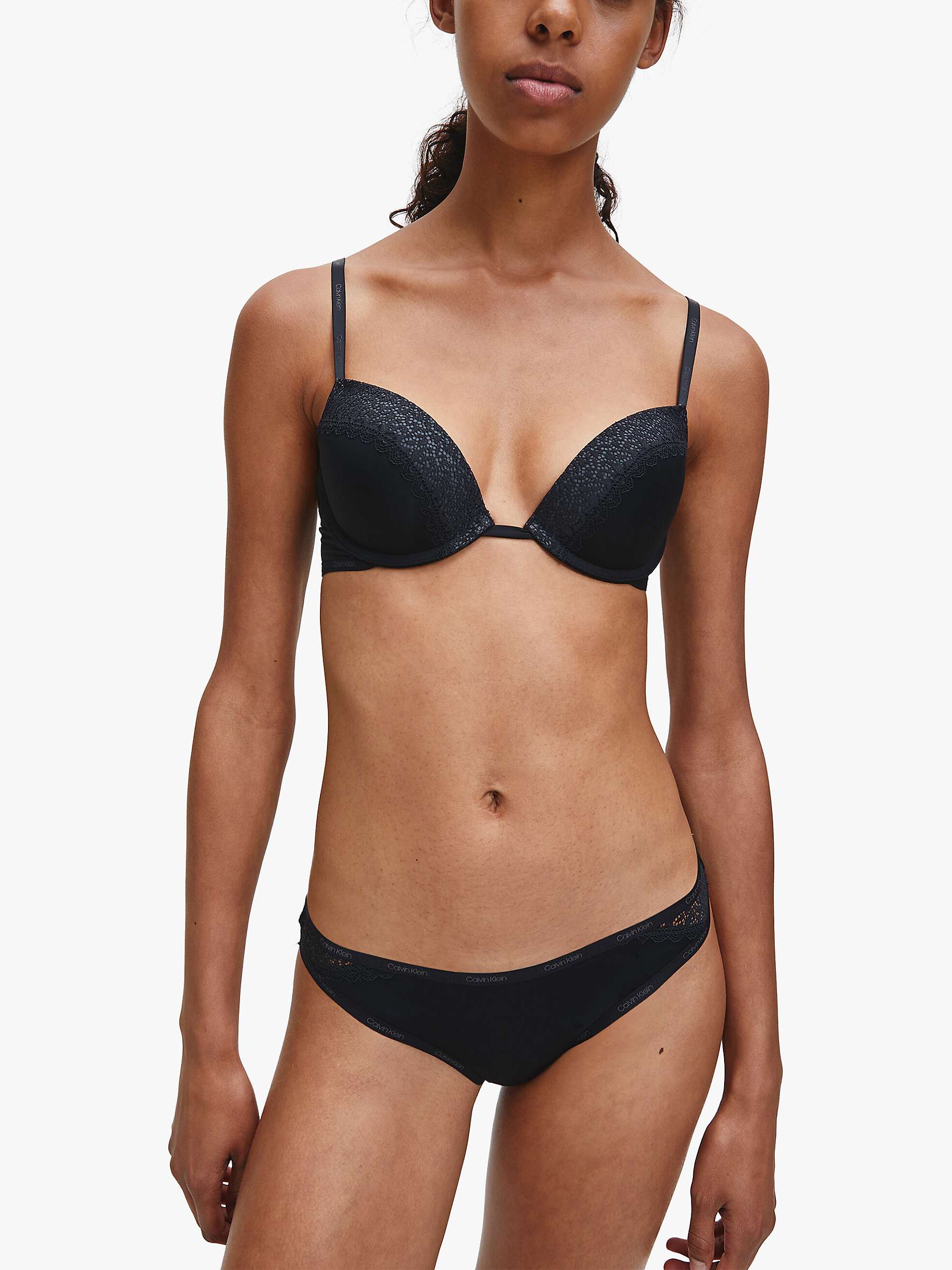 Buy Calvin Klein Flirty Bikini Briefs, Black Online at johnlewis.com