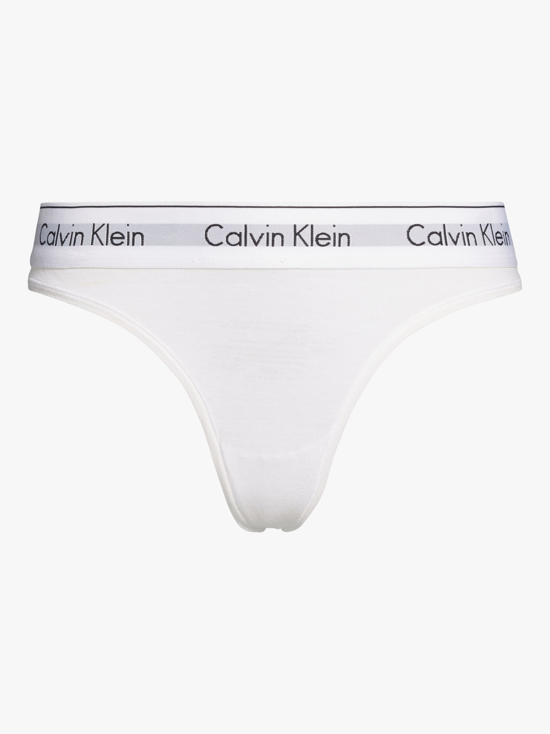 Calvin Klein Modern Cotton Thong, White at John Lewis & Partners